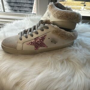 Golden Goose Pink Star slip-on Sneakers NEW size 37